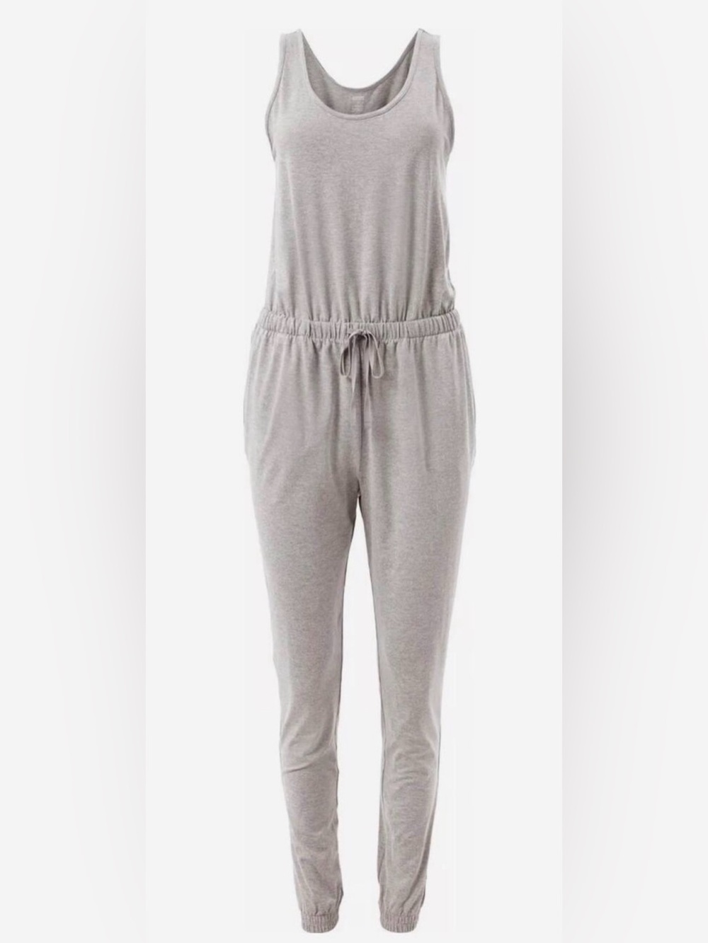 Girlfriend Collective Jumpsuit Gray Relaxed Tank Jogger Style Pant New